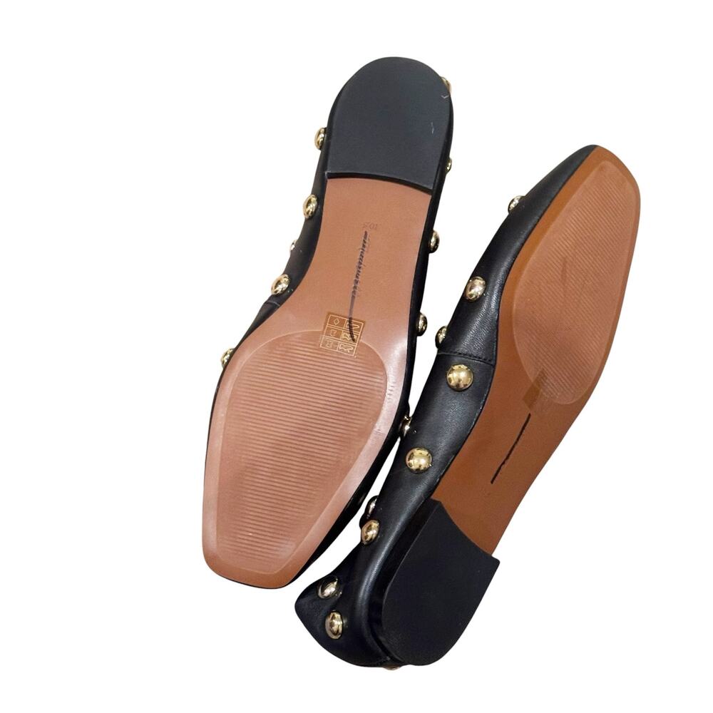 Madewell Mylie Stud Embellished Ballet Flat Classic True Black Size 10.5 NWOT - Picture 10 of 12
